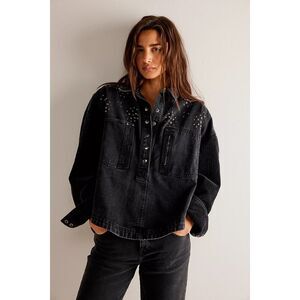 New Free People We The Free Lana Denim Pullover Size Xs